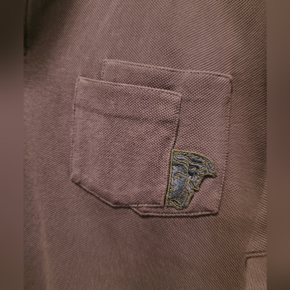 Versace Double Pocket Navy Polo! M